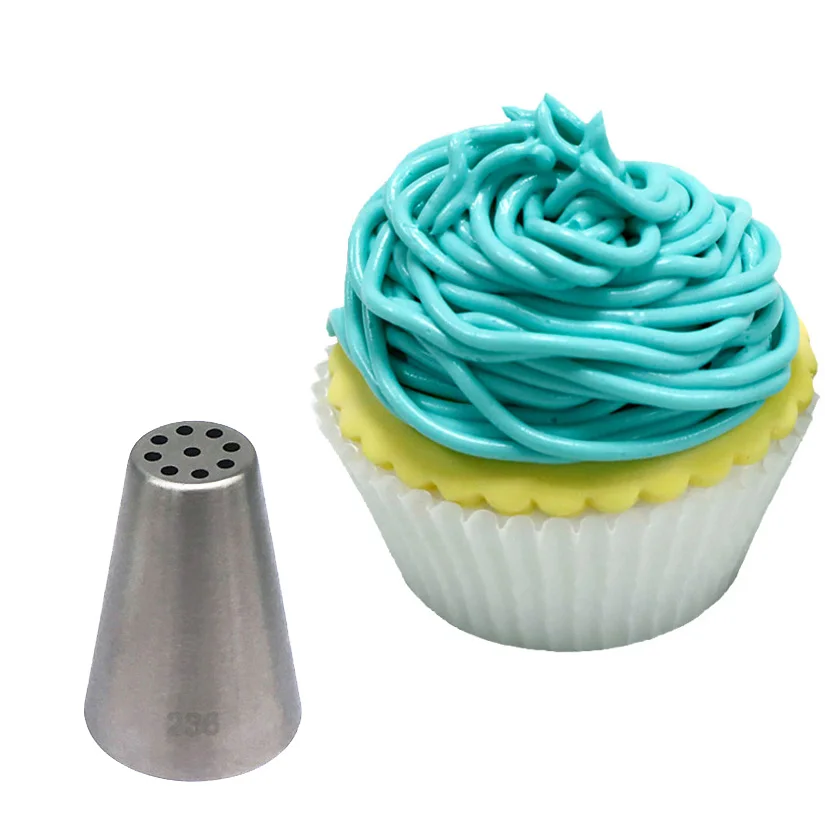 

Wholesale 10 Pcs/lot 236# Larger Stainless Steel Cream Cupcake Pastry Nozzles Cake Decorating Icing Piping Tips Baking Tools