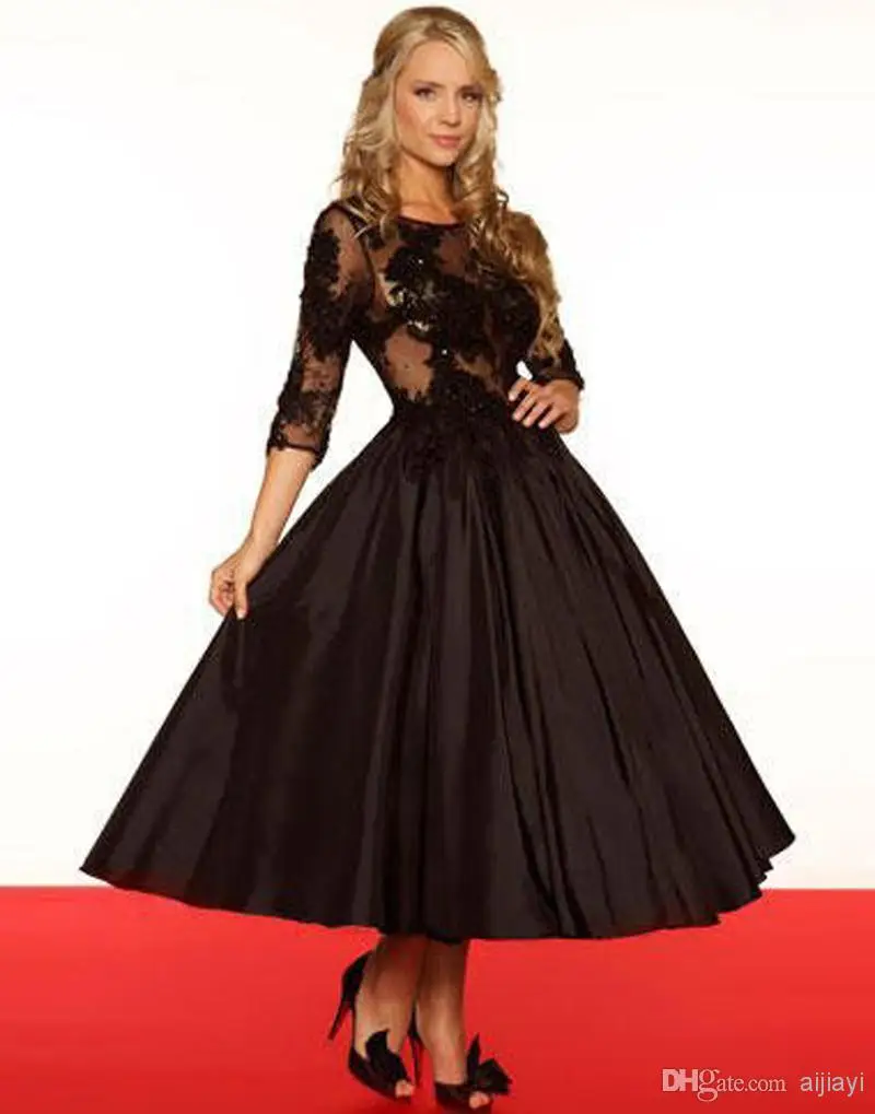 Evening Dress Long Sleeve Brown