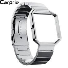 Лучшая цена Высокое качество часы бампер рамки чехол+ Stailess сталь браслет ремешок для Fitbit Blaze Прямая DEC15