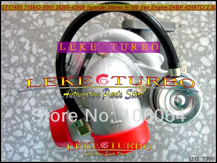 GT1749S 715843-5001S 715843 28200-42600 715843-0001 Turbo For Hyundai Starex H1 H200 H-1 Satelite Libero 2.5L 4D56TCI D4BH 4D56