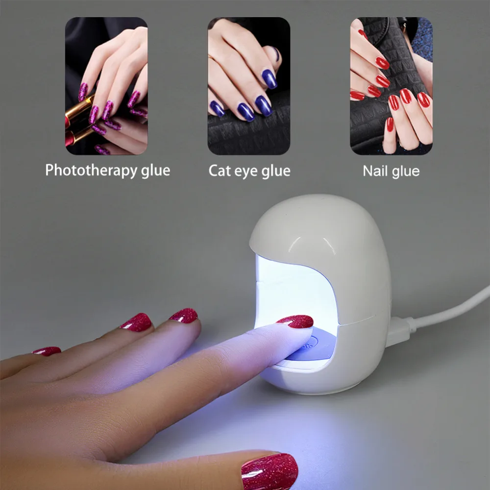 Murah 3 W Mini Kuku Lampu Waktu Kuku Fototerapi Pasti Waktu Mesin Baru Telur Bentuk LED Kecil   UV Kuku lampu Mini Nail Dryer