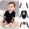 Fashion Infant Baby Boys Romper Long Sleeve Tattoo Print Rock Children Boy Baby  Clothing Romper Outfit Set MBR039-1 ► Photo 1/6