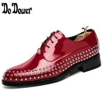 

New Arrival Fashion Shoes Pu Leather Man Rivet Lace Up-loafer Gommino Men Shoes Business Comfort 3 Color Free ship AXX720
