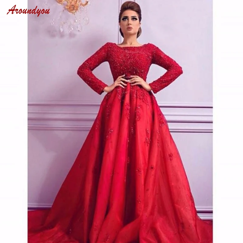 Lange Mouw Rood Moeder van de Bruid Jurken voor Wedding Party Plus Size Avondjurken Bruidegom Godmother Diner Jurken 2018 Lange Mouw Rood Moeder van de Bruid Jurken voor Wedding Party Plus Size Avondjurken Bruidegom Godmother Diner Jurken 2018