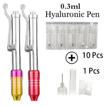 0,3 мл гиалуроновая шприц-ручка с шприцом высокого давления кислотные Пистолеты для против морщин заполнения губ водяной шприц игла инъекции