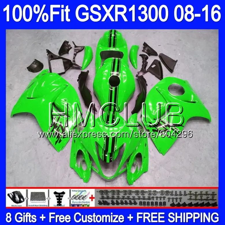 

New green Injection For SUZUKI Hayabusa GSXR1300 08 13 14 15 16 27HM.33 GSX-R1300 GSXR 1300 2008 2013 2014 2015 2016 Fairing