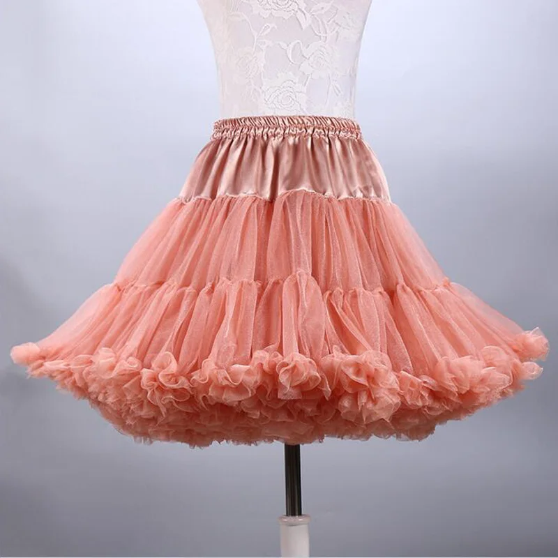Пышный розовый фиолетовый пышный подъюбник свободное короткое платье юбка-американка Косплей балетная юбка-пачка рокабилли кринолин - Цвет: picture color 4