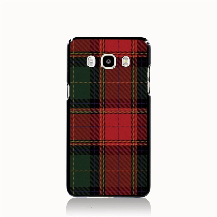 07287 RED BLUE font b TARTAN b font SCARF FASHION cell phone case cover for Samsung