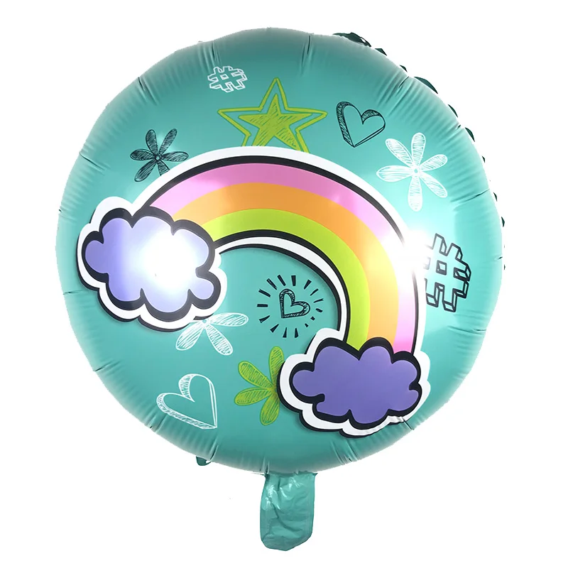1 шт радужные воздушные шары улыбка облако Алюминиевая фольга Воздушные шары День рождения свадьбы украшения юбилей Гелиевый шар 45*45 см