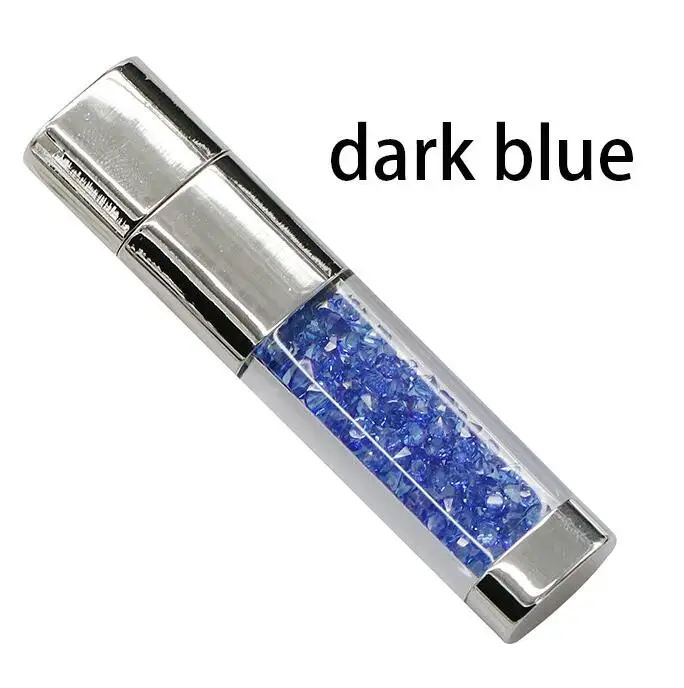 Usb флэш-накопитель в виде пузырька с кристаллами, емкостью 4GB/8GB/16GB/32GB - Цвет: dark blue