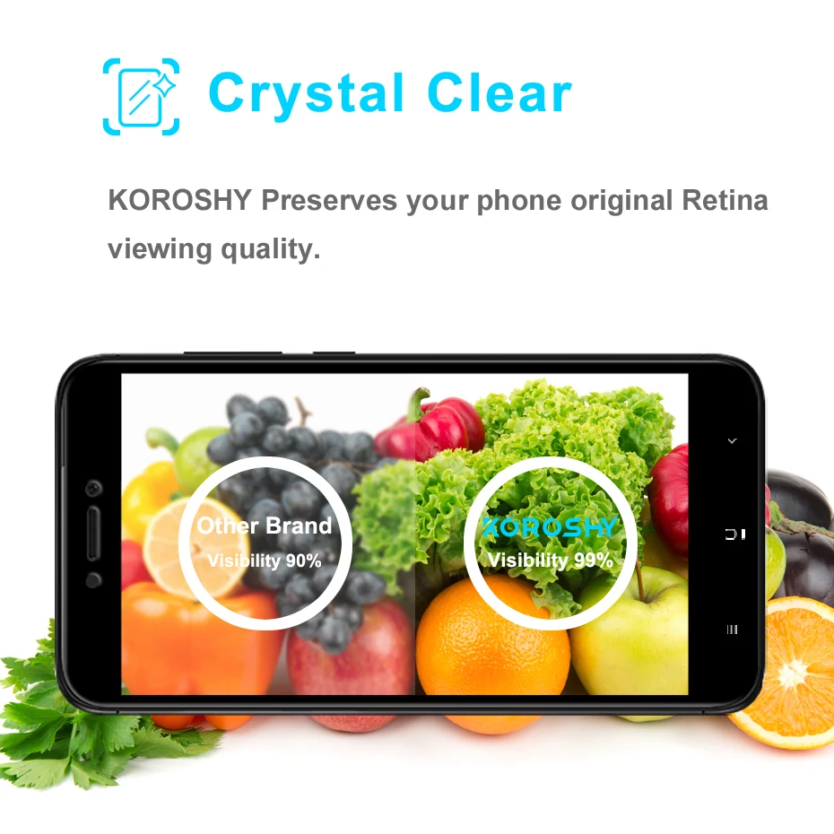 KOROSHY 9H Tempered Glass for Xiaomi Redmi 4X Redmi4X 4 X Screen Protector Real 2.5D Full Cover Toughened Glass Film (3)
