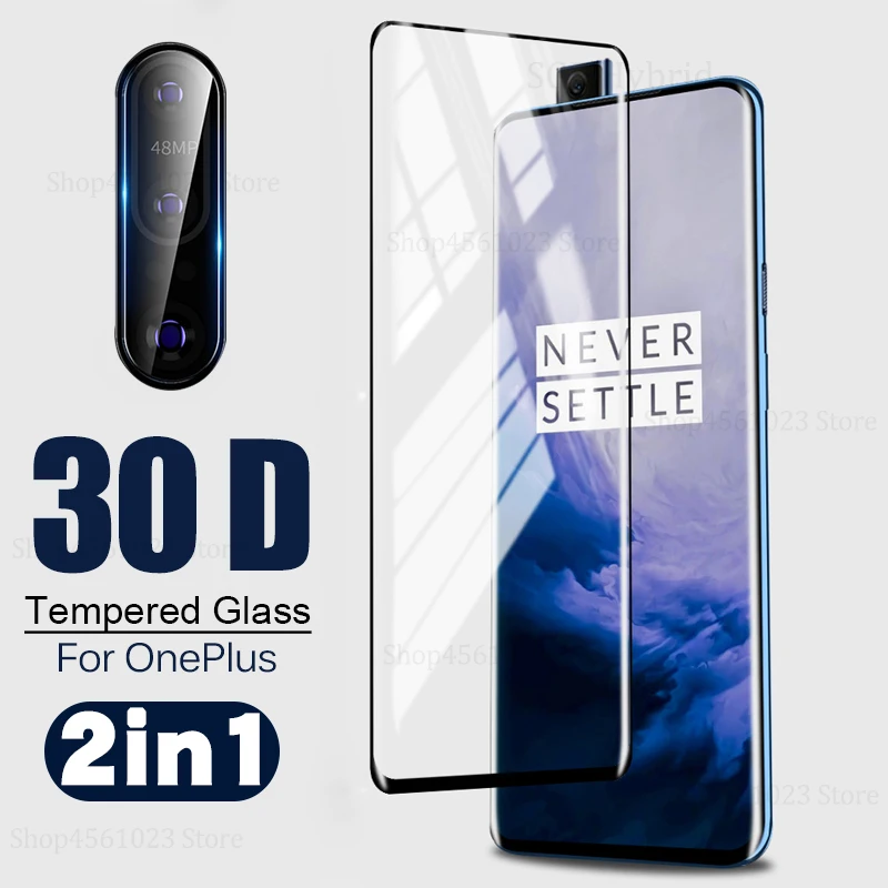 2 в 1 Oneplus7 Pro 30D закаленное стекло для One plus7 plus Oneplus 7 8 7pro стеклянная пленка объектива
