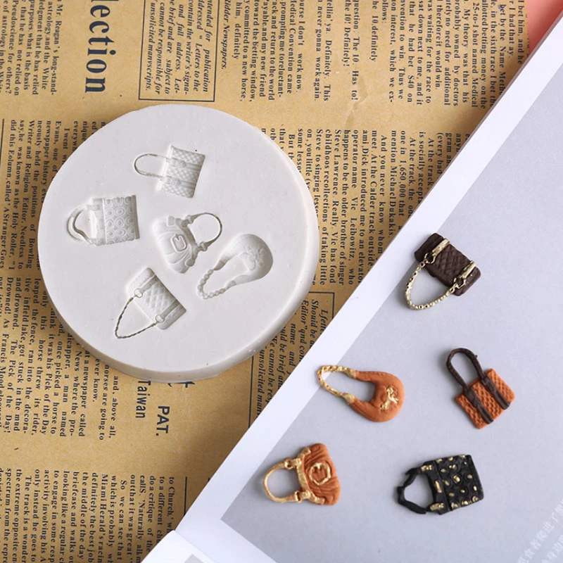 

Fashion Handbags Silicone Mold Fondant Mould Cake Decorating Tool Chocolate, Gumpaste Mold, Sugarcraft ,Kitchen Gadget
