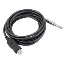 1 шт. 3 м Гитары бас 1/4 ''USB до 6.3 мм Jack Link Connection инструментальный кабель Бесплатная доставка