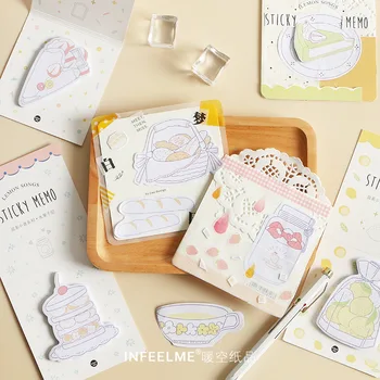 

1 set/lot Memo Pads Sticky Notes Salt snack series Paper Notepad diary Scrapbooking Stickers Office School stationery Notepad