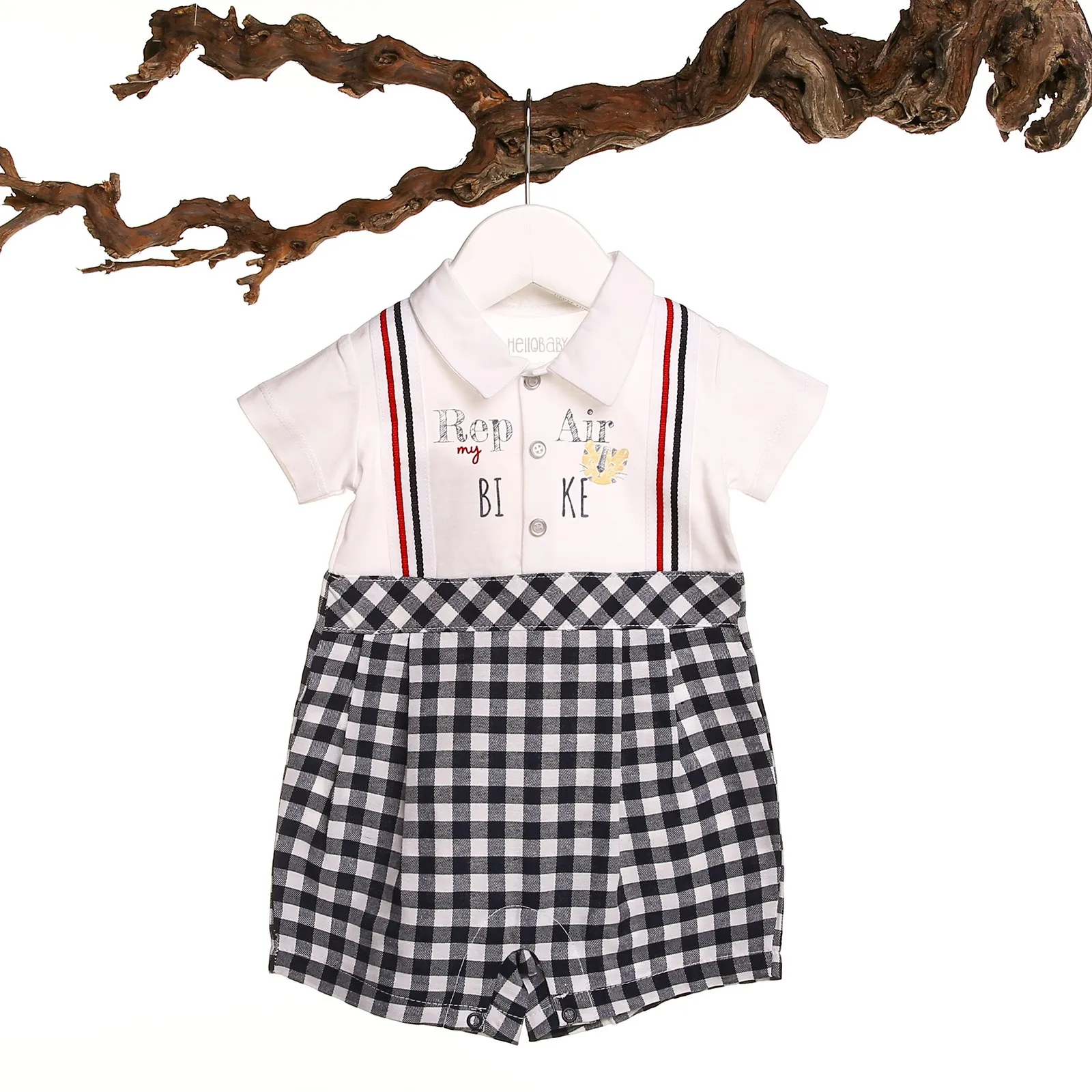 HelloBaby велосипед тема ребенка поло шеи комбинезон
