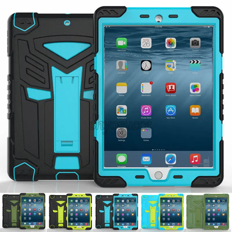 

Tablet Stand Case For Apple iPad 6 air 2 Case Silicon Heavy Duty Shockproof Dust/Shock Proof Protective Case Cover