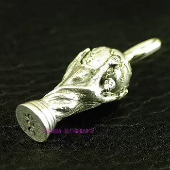 

Thailand imports, stereo mini World Cup World Cup 925 Sterling Silver Pendant