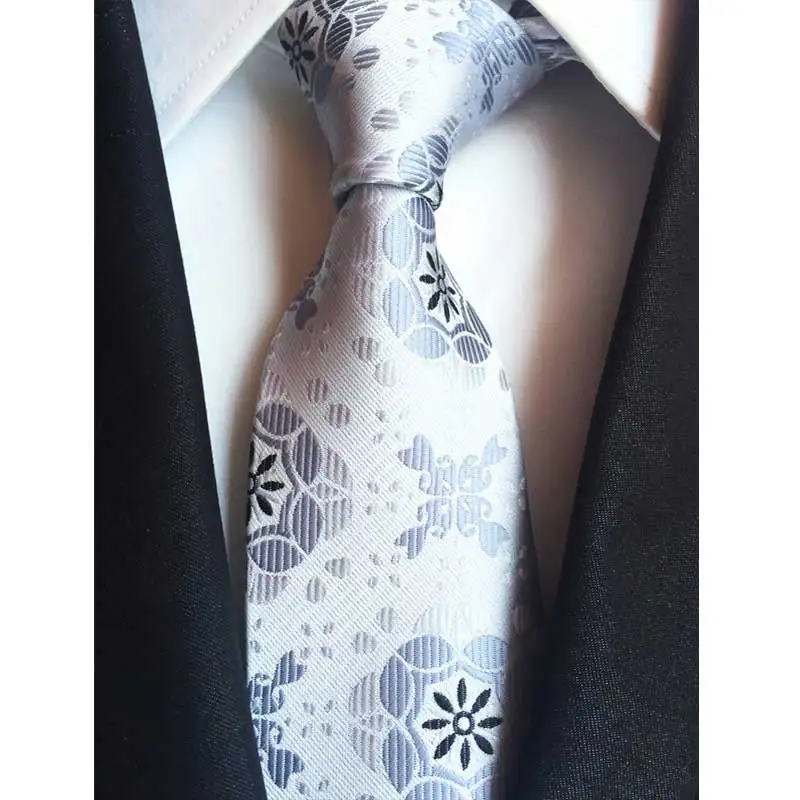 Фабрика 7 видов стилей темно-синий, с цветами цветы жаккардовые Классические мужские галстуки шелк Свадебная вечеринка Gravatas галстук для жениха галстук - Цвет: KT160