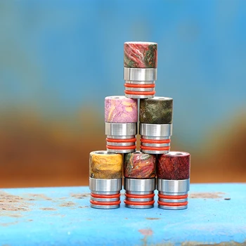 

Sailing electronic cigarette 510 stabilized wood drip tips dual O rings assorted colors for 510 thread atomizer