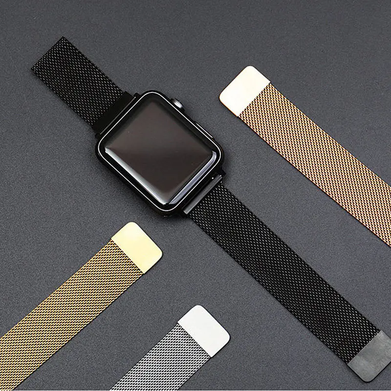 Ремешок для ремешка 44 мм 40 iWatch 42 38 браслет из нержавеющей стали Миланская петля