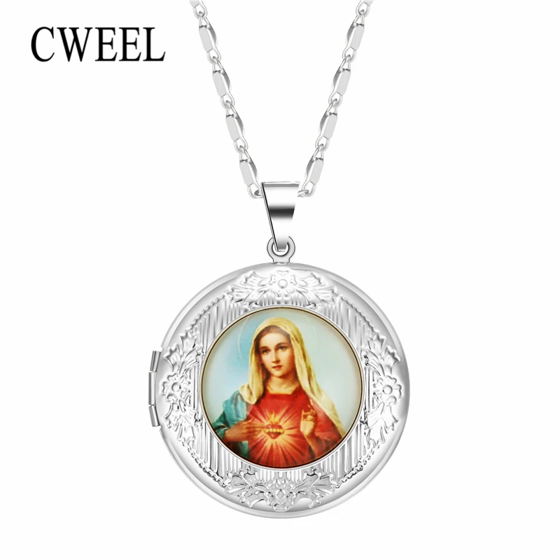 CWEEL ожерелья и подвески с Иисусом геометрической формы Бохо длинное ожерелье
