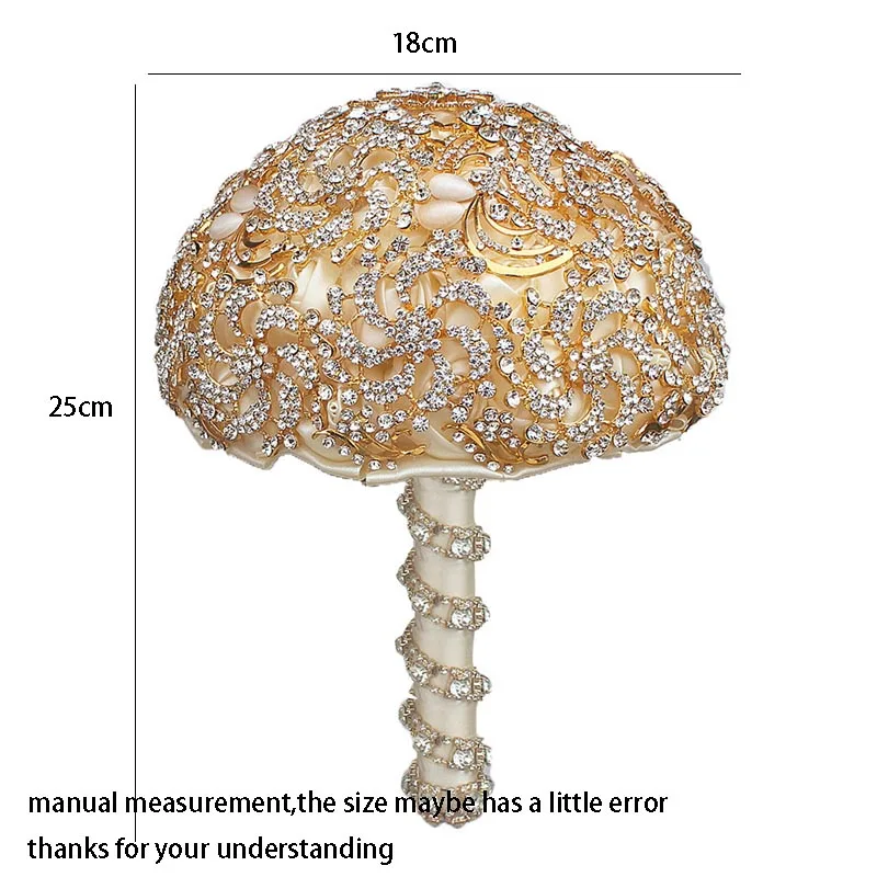 Роскошный для свадебного букета со стразами, Стразы золотого цвета, свадебные букеты Nosegay, аксессуары для украшения дома, ремесла