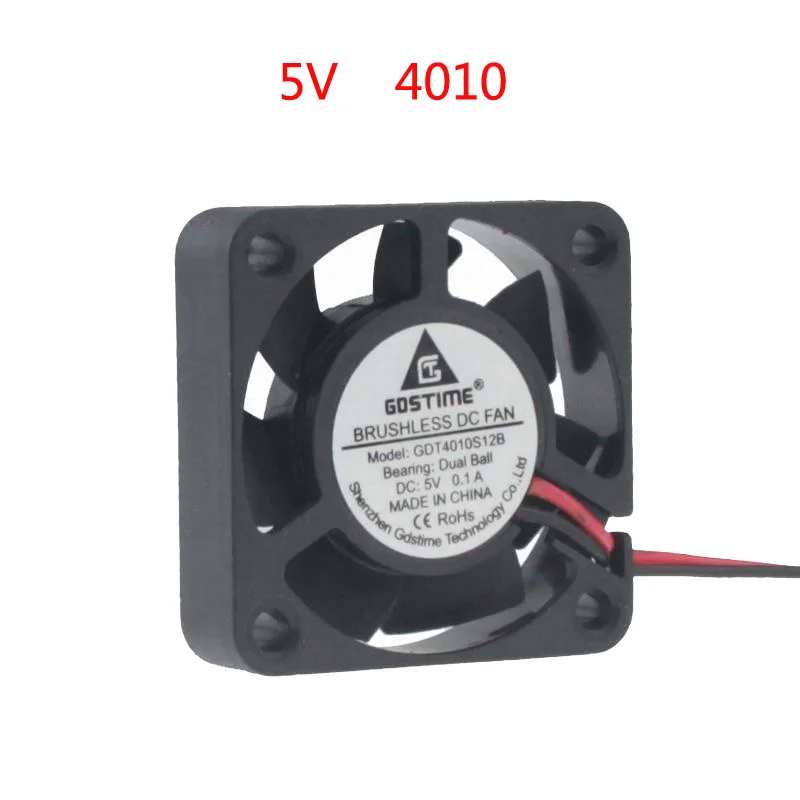 2 шт./лот 40*40*10 мм DC5V 12V 24V двойной шариковый подшипник 4010 2Pin охлаждающий