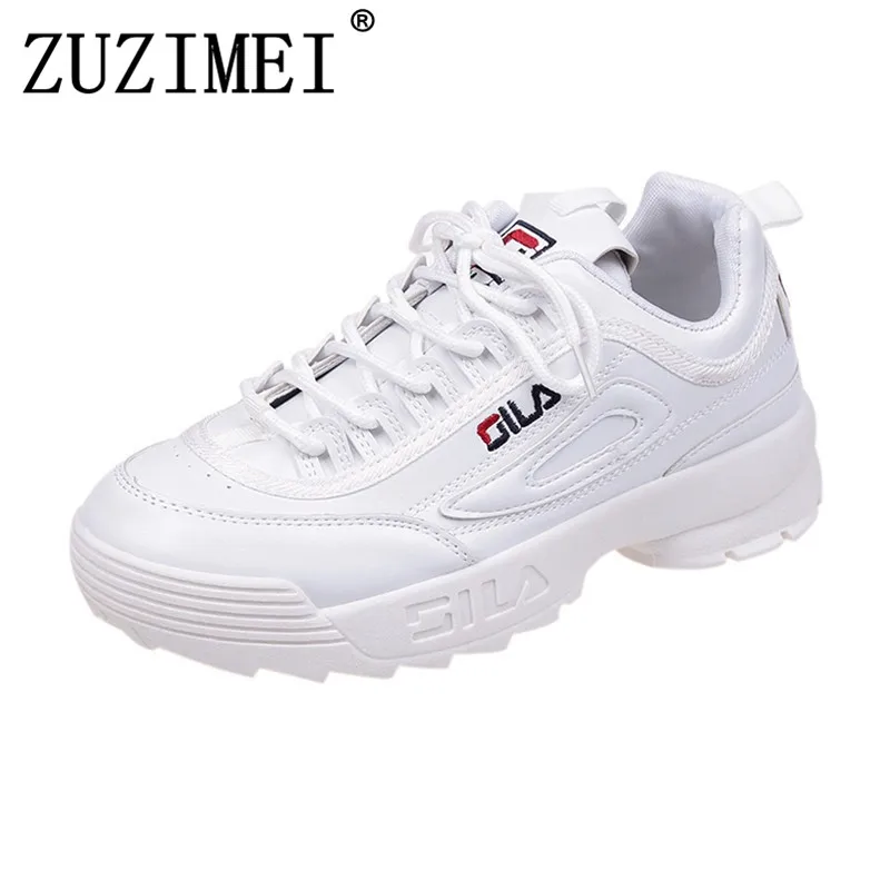 

Autumn 2019 Shoes White Shoe Women Fashion Brand Retro Platform Sneaker Lady Autumn Footwear Black Breathable Chaussure Soft