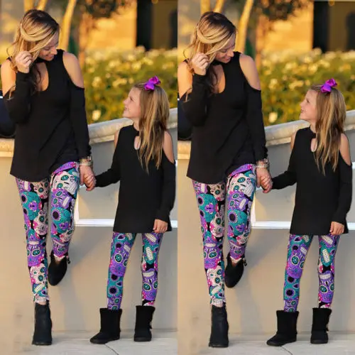 Mommy Daughter Women Girls Tops T-Shirts Leggings Pants Family Matching Outfits Mommy Daughter Women Girls Tops T-Shirts Leggings Pants Family Matching Outfits
