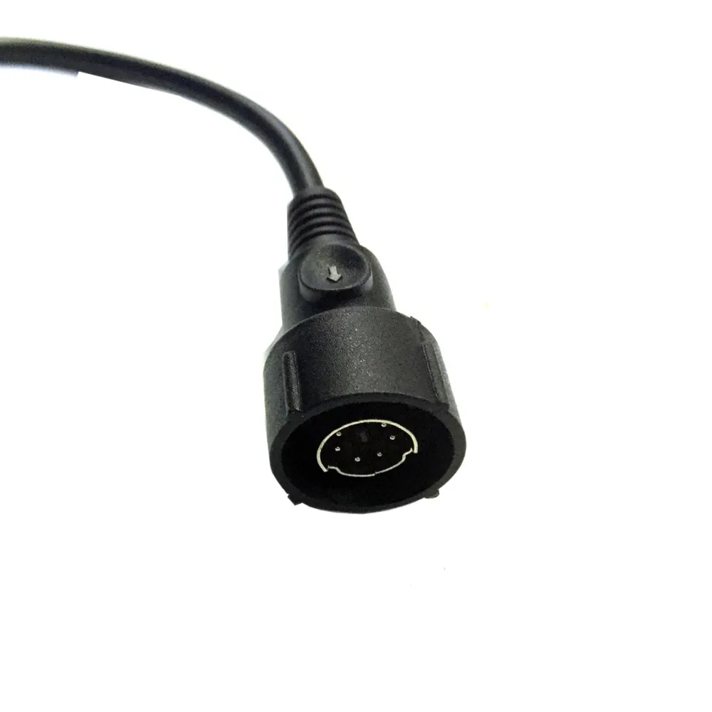 100% New MINI DIN Plug 6pin Connect Throat Vibration MIC for GP328 Two way Radio (3)