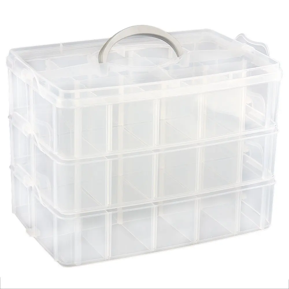 

DHDL!3 Couches Plastique Coffret a bijoux Boite a bijoux Coffret a bijoux Separables