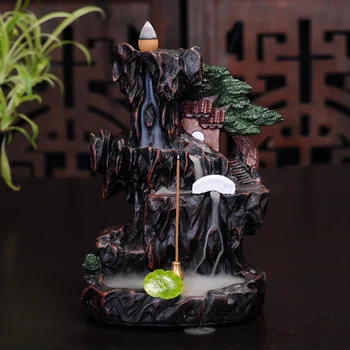 

Ceramic Rockery Incense Censer Mountains and Flow-water Aroma Smoke Burning Holder XHC88
