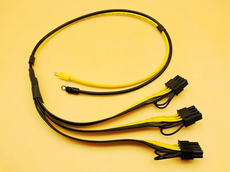 

Разъем для графической карты PCI Express, 10 шт., блок питания для ПК, GPU Molex 8pin на 3 PCI-e 8(6 + 2) контактов, внутренний кабель, разветвитель питания 12AWG + 18AWG