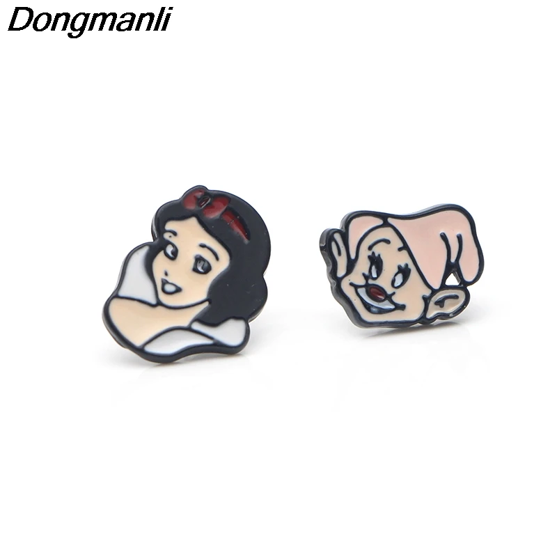 P1366 Dongmanli с изображениями героев мультфильмов детские серьги для женщин Подарки для девочек серьги-гвоздики ювелирные аксессуары ‒ серёжки