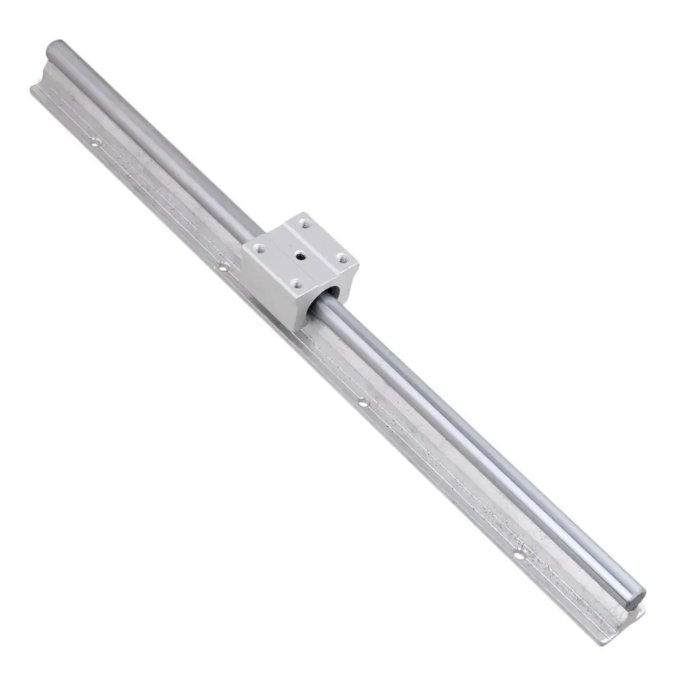 Silver Open Roller Bearing Slide Block & L400mm SBR12 Linear Bearing