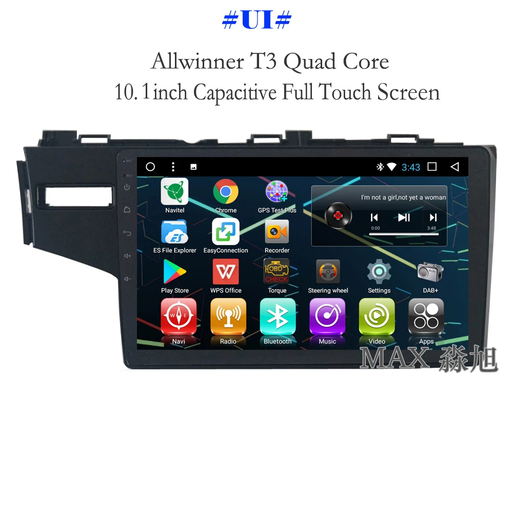 Clearance MAX Android 8.1.0 Car DVD Player for Honda fit 2014 2015 2016 Car Radio RDS Bluetooth 4G WiFi SWC GPS Navigation System Free Map 1
