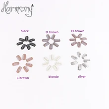 Гармония акции металла оснастки зажим для волос/2.3 см с 6, 7 зубьями 100 шт. в упаковке 10 упаковок/партия