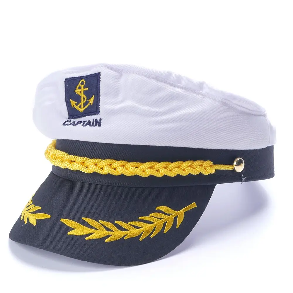 White Yacht Captain Navy Marine Skipper Ship Sailor Military Nautical ...
