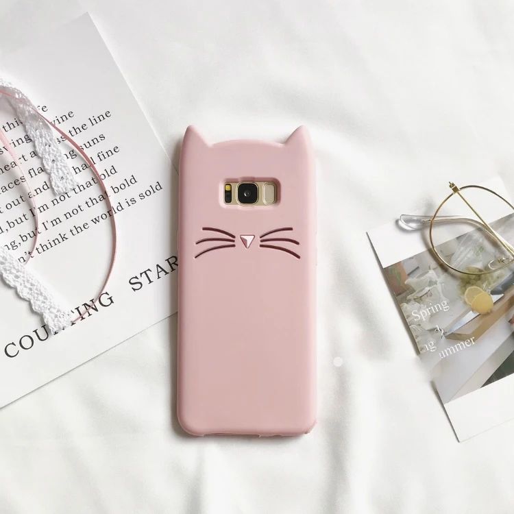 SAM S8 Lovely Lucky Cat Soft Silicon Cases For Samsung Galaxy