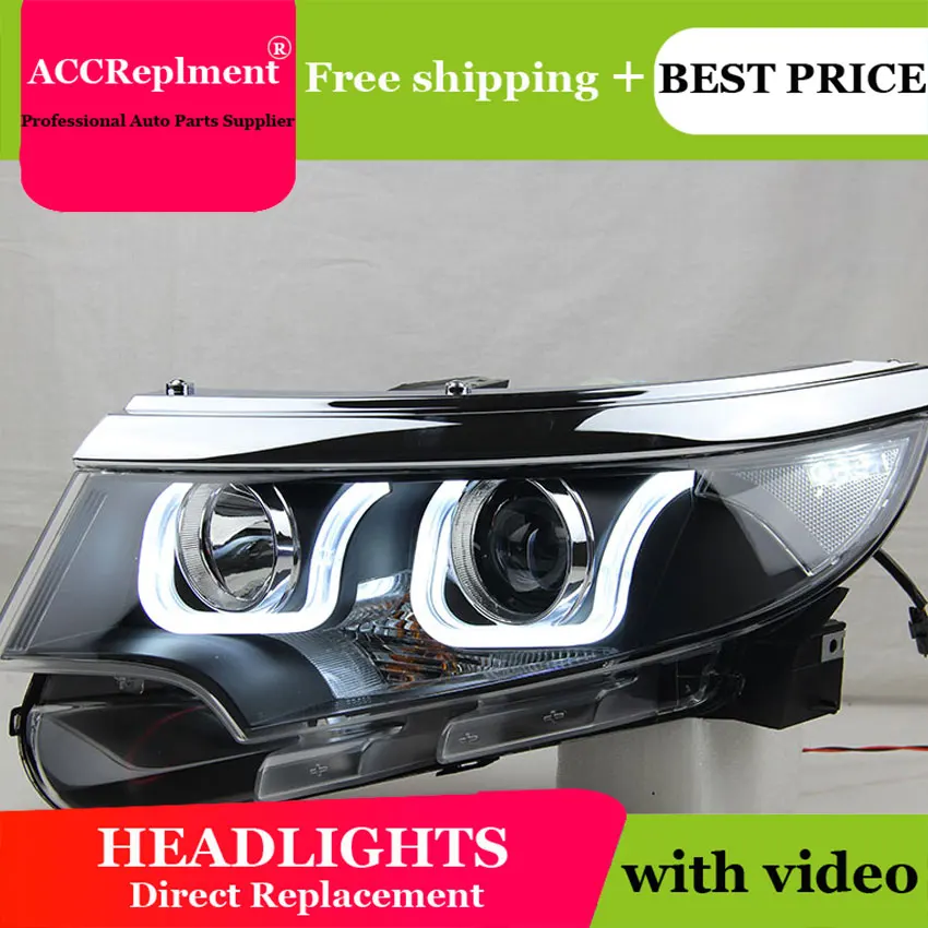 Special Price Car Styling for Ford EDGE Headlights 2012-2014 EDGE LIMITED LED Headlight DRL Lens Double Beam H7 HID Xenon bi xenon lens