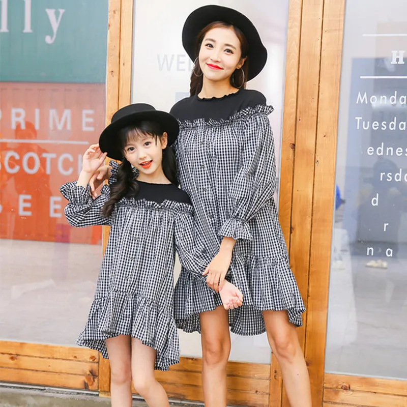 Семейные комплекты одинаковые платья для мамы и дочки одежда Juve Mayo Big Sister 2019 | Мать