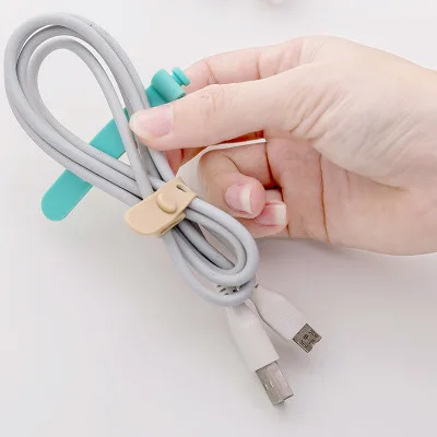4 шт./компл. с силиконовым браслетом, наушники для хранения мягкая лента USB провод, кабельные стяжки Кабельные Winder Организатор