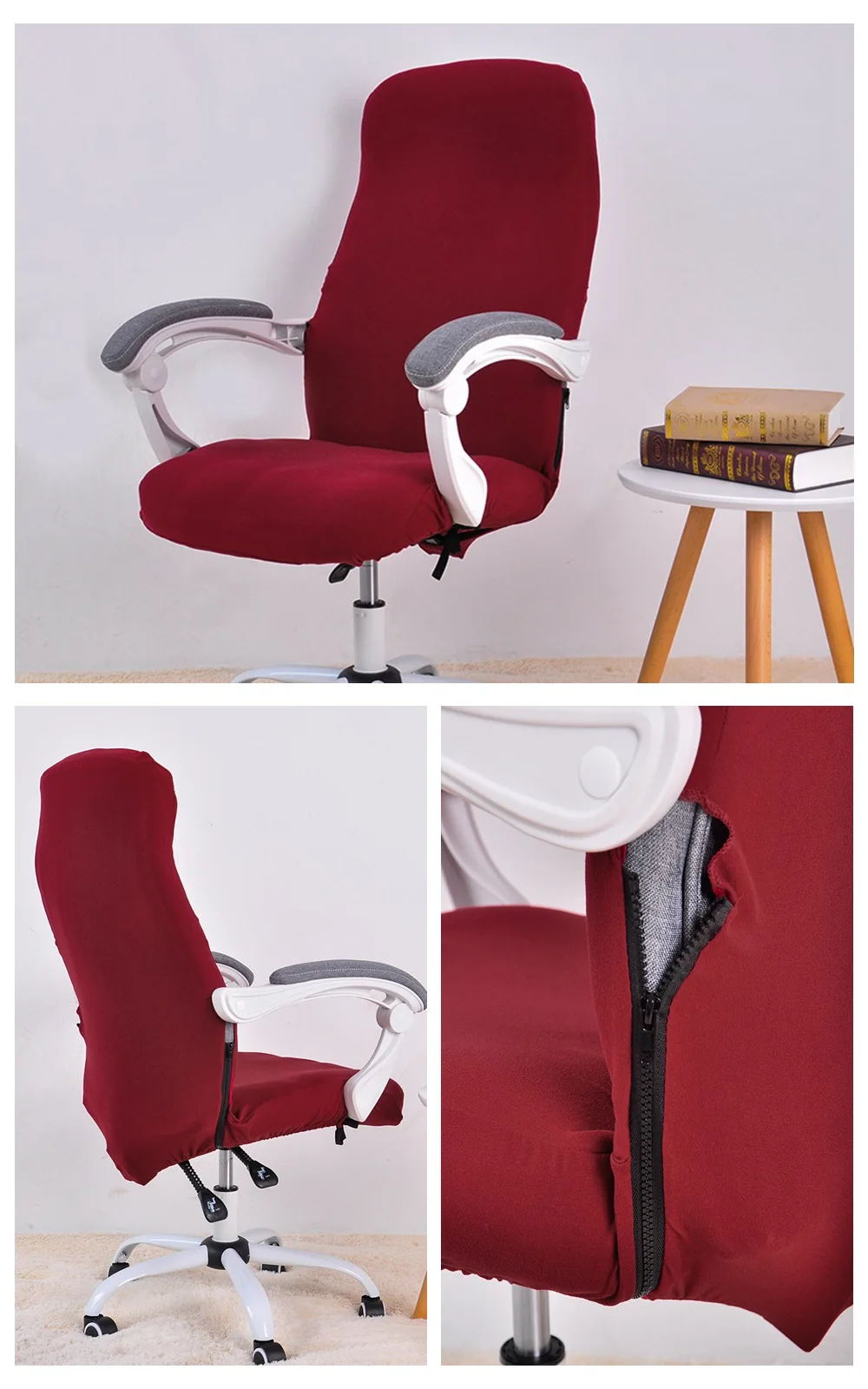 office chair cover wine