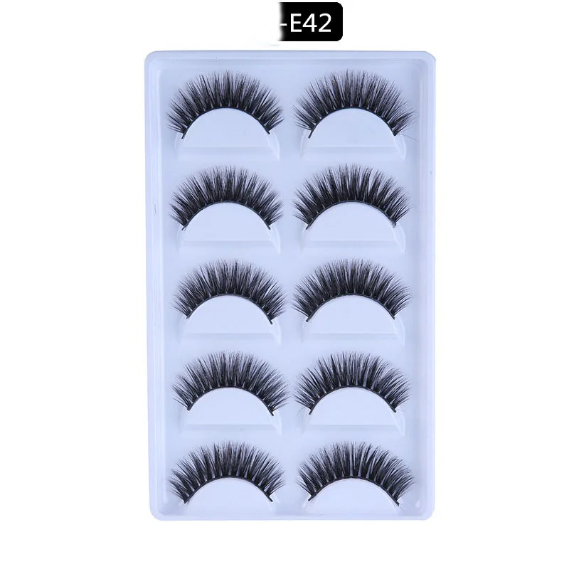 5 Pairs Mink Eyelashes New 3D Mink Lashes Thick HandMade Full Strip Fake Lashes Make up Eye lashe False Eyelashes Makeup - Цвет: 42