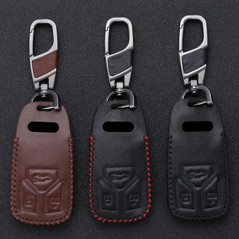 

Car Smart Key Cover Case For Audi 2017 2018 A3 A4 B5 B6 B7 B8 B9 A6 C5 C6 Q5 Q7 TT Genuine Leather Key Ring Holder Funda Llave