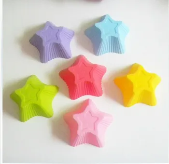 

Star-shaped Silicone Muffin Cake Cupcake Cup Cake Mould Case Bakeware Maker Mold Tray Baking Jumbo