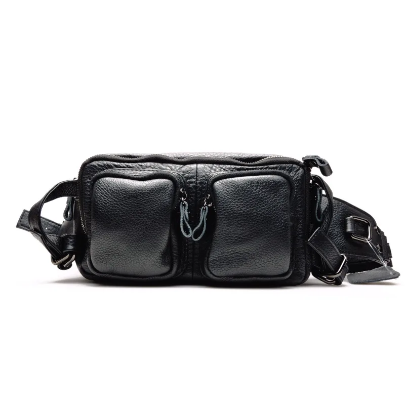 Fashion Genuine Leather waist Pack for men waist bag Leather Fanny Pack male belt bag bum bag ...