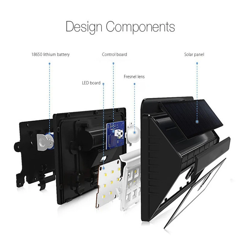 30 светодио дный солнечного света 200LM Солнечная ПИР движения человеческого тела Сенсор настенный светильник Открытый сад свет лампы
