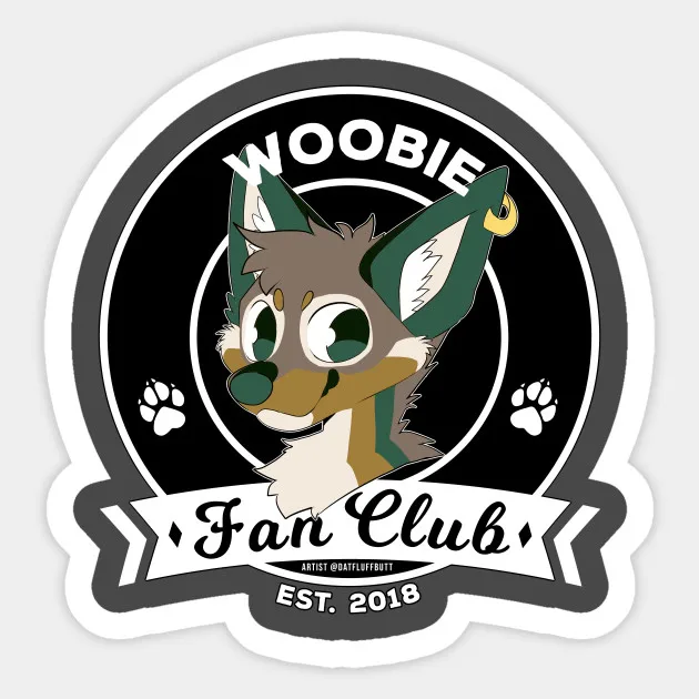 1 шт. Woobie Fan Club наклейка с собакой для чемодан скейтборда холодильник переводная